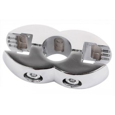 З'єднання R-7А двостороннє для скла 4-8 мм, хром, ZnAl