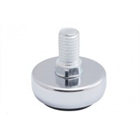 R-13M Ніжка металева з різьбленням для труби D-25 мм, висота 35 мм, діаметр 35 мм, хромована