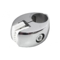 R-7 з'єднання одностороннє для скла та труби D-25 мм хромоване 45 мм x 62 мм