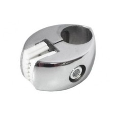 R-7 з'єднання одностороннє для скла та труби D-25 мм хромоване 45 мм x 62 мм