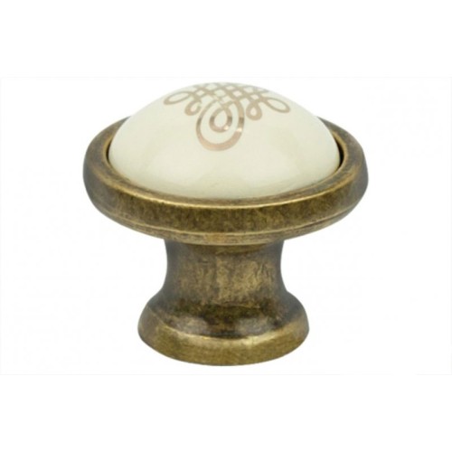 Ручка мебельная кнопка Virno Azure MLC A16 бронза 100R - 3284