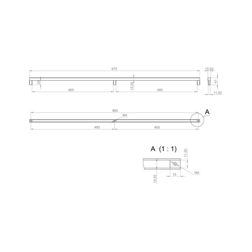 Ручка Virno Lines нікель браш 409/960 - 11761