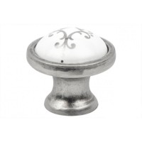 Ручка меблева кнопка Virno Azure WTC A19 срібло 100R