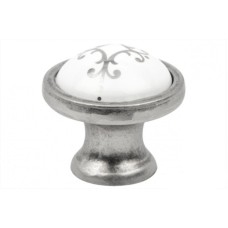 Ручка меблева кнопка Virno Azure WTC A19 срібло 100R