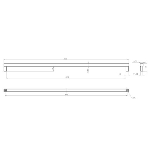 Ручка меблева Virno Lines чорний 409/640 - 11760