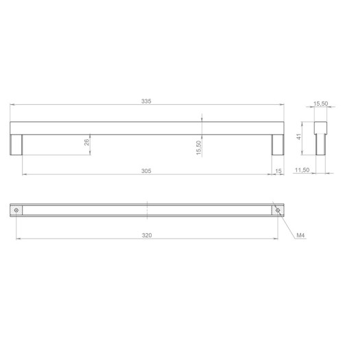 Ручка меблева Virno Lines нікель браш 409/320 - 11757