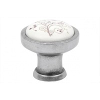 Ручка меблева кнопка Virno Azure WTC A12 срібло 103R