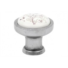 Ручка меблева кнопка Virno Azure WTC A12 срібло 103R