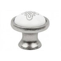 Ручка меблева кнопка Virno Azure WTC A17 срібло 100R