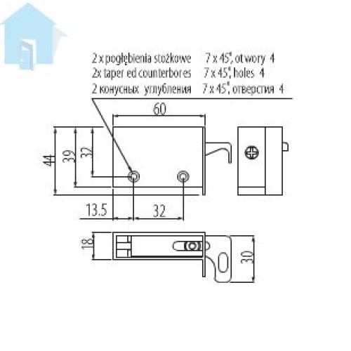 Підвіс регульований білий - zk-r1-kpl-10