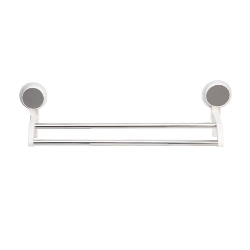 Тримач для рушника подвійний клейкий BP-9, пластиковий білий - BP-9 білий