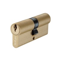 P6E35/35 SB циліндр англ. ключ матова латунь