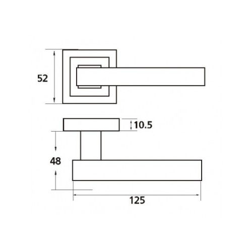 Z-1290 SN/CP ручка для дверей на розетці мат. нікель/пол.хром - z1290-sncp