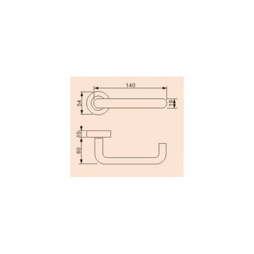 S-1115 SS ручка для дверей на розетке, нержавеющая сталь - S-1115 SS