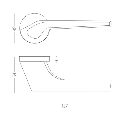 Дверна міжкімнатна ручка MVM A-2020 BLACK чорна - A-2020 BLACK
