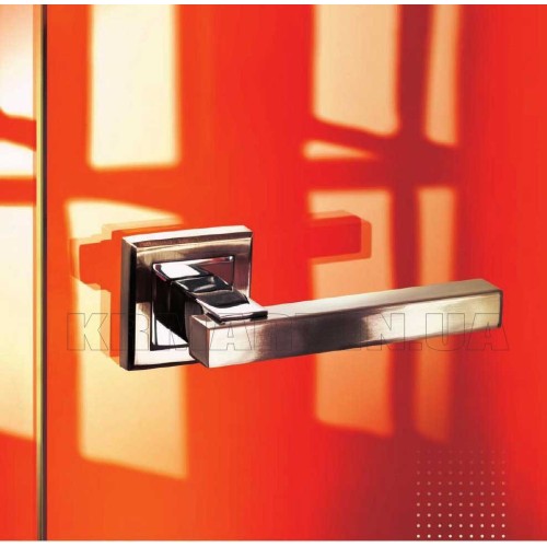 Z-1290 SN/CP ручка для дверей на розетці мат. нікель/пол.хром - z1290-sncp