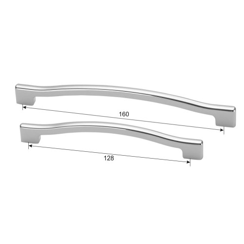 Ручка D-1019-160 CP для меблів полірований хром - d_1019_160_cp