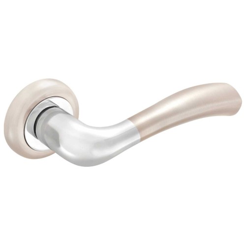 A-2003 SN/CP ручка д/дверей на розетці, мат. нік./пол.хром - a-2003-sncp