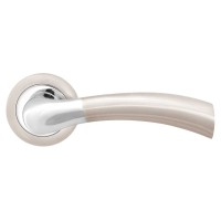 A-2003 SN/CP ручка д/дверей на розетці, мат. нік./пол.хром