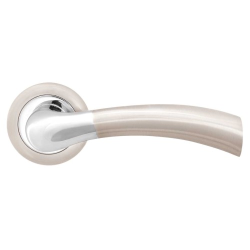 A-2003 SN/CP ручка д/дверей на розетці, мат. нік./пол.хром - a-2003-sncp