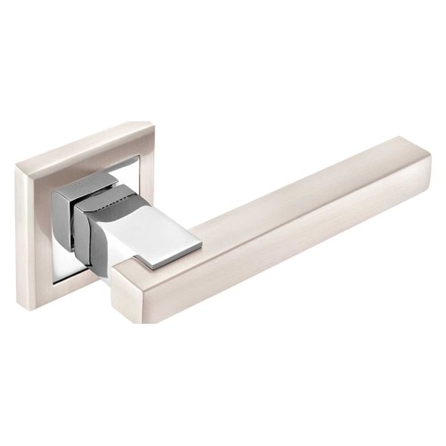 Z-1290 SN/CP ручка для дверей на розетці мат. нікель/пол.хром - z1290-sncp