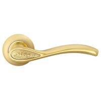 Z-1313 PB/SB ручка для дверей на розетці полірована латунь/матів