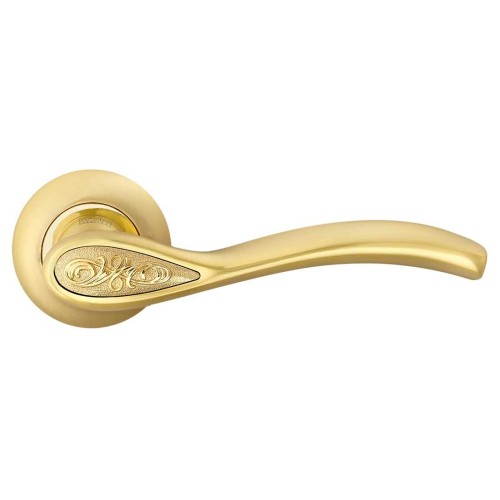 Z-1313 PB/SB ручка для дверей на розетці полірована латунь/матів - z-1313-pbsb