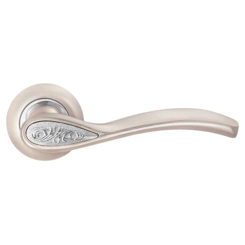 Z-1313 SN/CP ручка для дверей на розетці матовий нікель/полі - z-1313-sncp