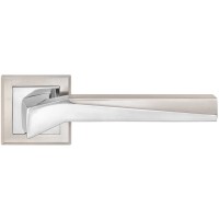 Z-1319 SN/CP ручка для дверей на розетке мат. никель/пол.хром