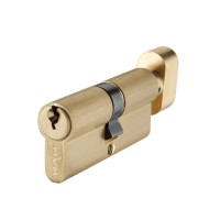 P6E35/35T SB циліндр англ.ключ/тумблер мат. латунь