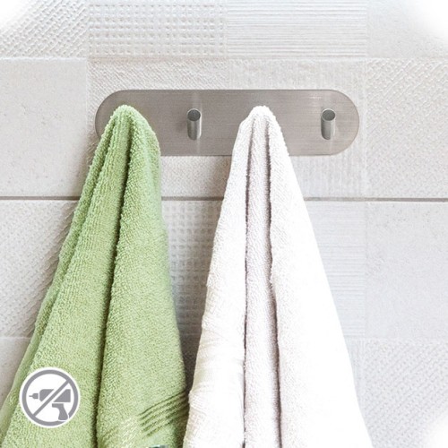 Гачок HSS-192R SS клейкий, з нержавіючої сталі матовий - HSS-192R SS