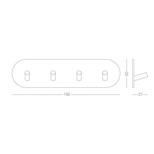 Гачок HSS-192R SS клейкий, з нержавіючої сталі матовий - HSS-192R SS