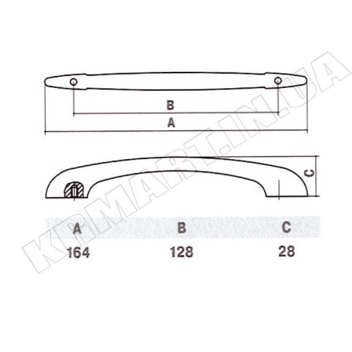 Ручка D-1002-128 CP для меблів полірований хром - d_1002_128_cp