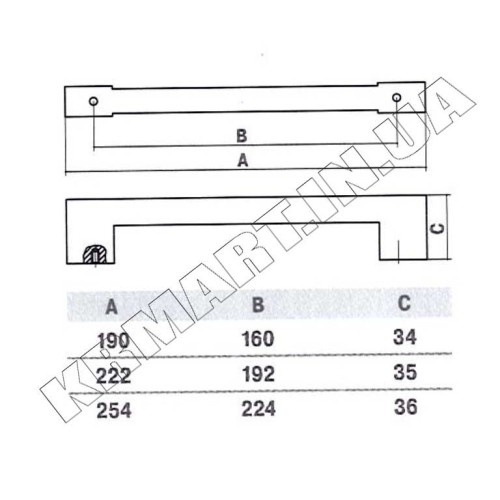 Ручка D-1005-224 MOC для меблів матовий старий хром - d_1005_224_moc