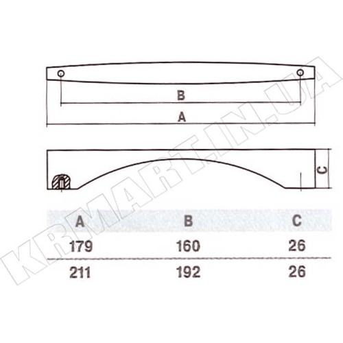 Ручка D-1006-192 CP для меблів полірований хром - d_1006_192_cp