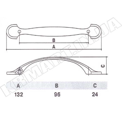 Ручка D-1008-96 SMAB для меблів блискуча матова антична бронза - d_1008_96_smab