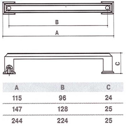 Ручка для меблів D-1010-224 у кольорі MBAB матова темна антична бронза - d_1010_224_mbab