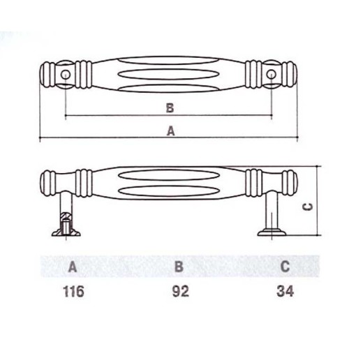 Ручка D-1018-92 MAB для меблів матова антична бронза - d_1018_92_mab