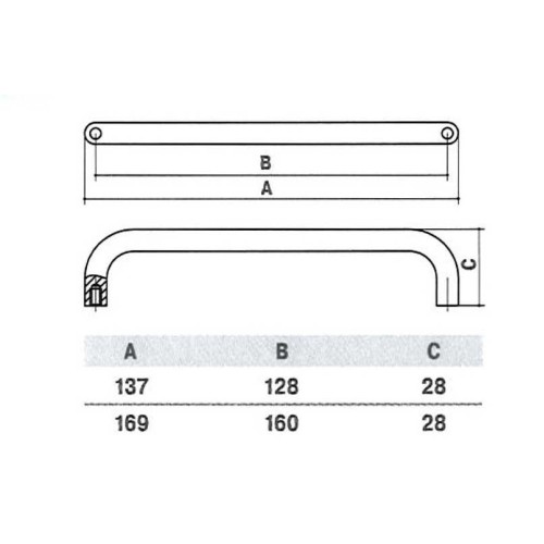 Ручка SS-1021-128 SS для меблів із нержавіючої сталі - ss_1021_128_ss