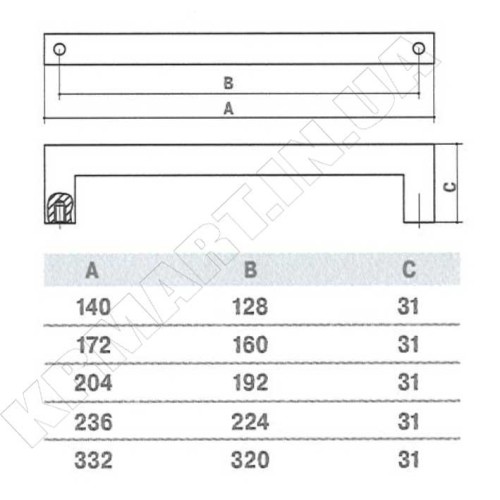 Ручка SS-1024-128 SS для меблів із нержавіючої сталі - ss_1024_128_ss