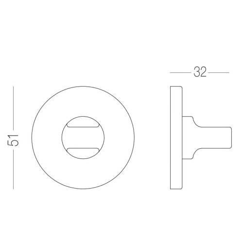 Фіксатор поворотний MVM WC T19 Black чорний матовий - T19 BLACK