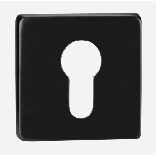 Накладка на замок під циліндр Е12 у кольорі нержавіюча сталь чорна - e12_black