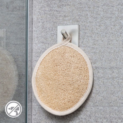 Крючок одинарный самоклеящийся из нержавеющей стали AISI 304, 45х27 мм