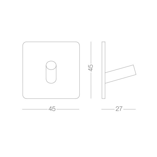 Гачок HSS-503S PSS клейкий, з нержавіючої сталі полірований - HSS-503S PSS