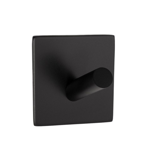 Крючок самоклеящийся MVM из нержавеющей стали AISI 304 черный 45х27 мм универсальный