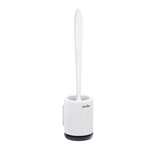 Єршик для унітазу клейкий настінний BP-12 пластиковий білий/чорний - BP-12 білий/чорний