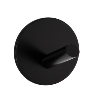 Крючок самоклеящийся MVM из нержавеющей стали AISI 304, черный, 50х27 мм, универсальный, нагрузка до 2,5 кг