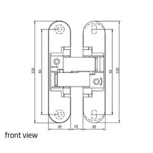 AN 140 3D Петля для дверей, колір стара бронза - an-140-3d-ab