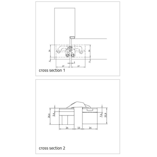 AN 140 3D Петля для дверей, матовий хром - an-140-3d-mc