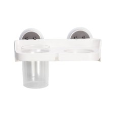 Клейкий тримач для фена зі склянкою BP-5, пластиковий білий